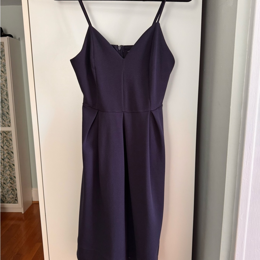 Navy Fervour Midi Dress